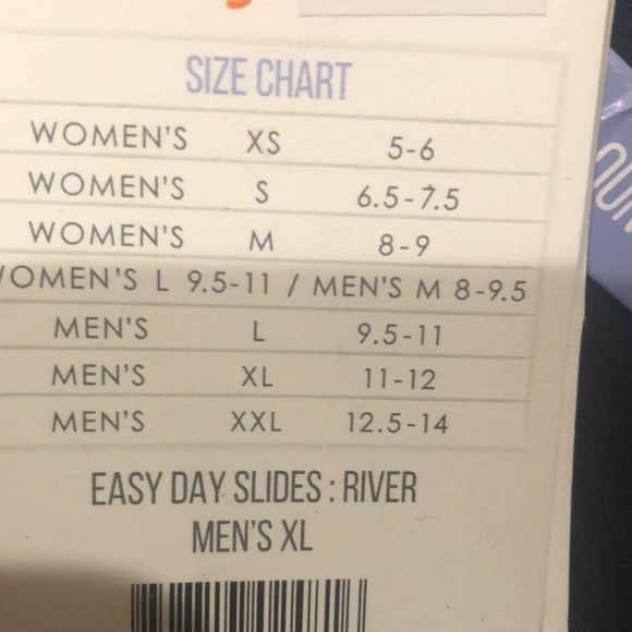 Feelgoodz / NWT/ Men’s Easy Day Slides color: River XL - Picture 5 of 6